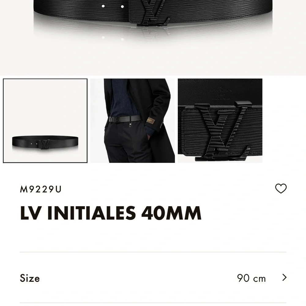 Louis Vuitton LV INITIALES 40MM Mens Belt / Size 36 - Picture 2 of 2